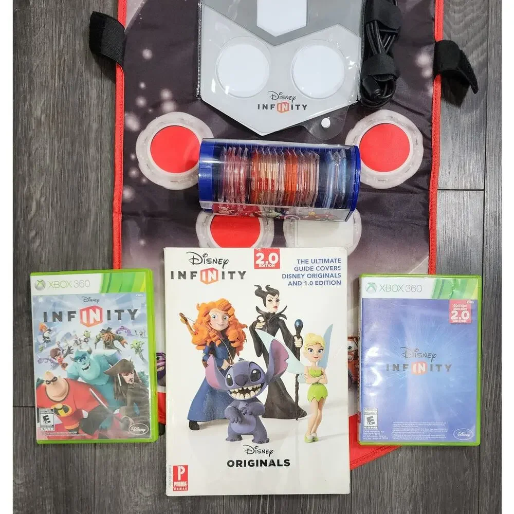 Disney Infinity 2.0 Pixar Characters Portal Pad Discs Book Games Case XBOX 360